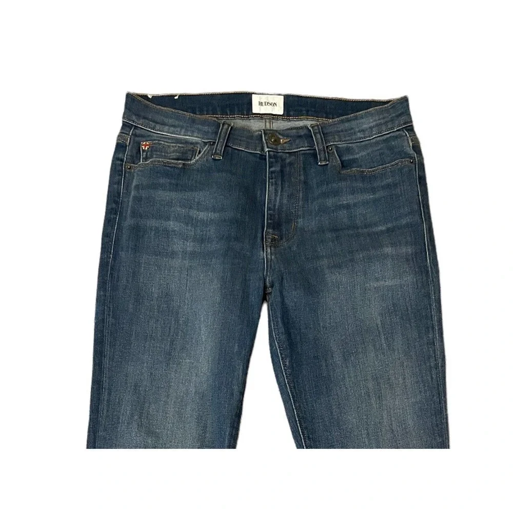 Hudson Women's Natalie Midrise Ankle Super Skinny Jeans Size 27 Blue Denim - Picture 2 of 7